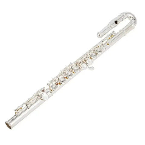 16-Key Silver Plated Closed Hole Flute - Beginner-Friendly Premium Grade Instrument - premium flute for student orchestra and band