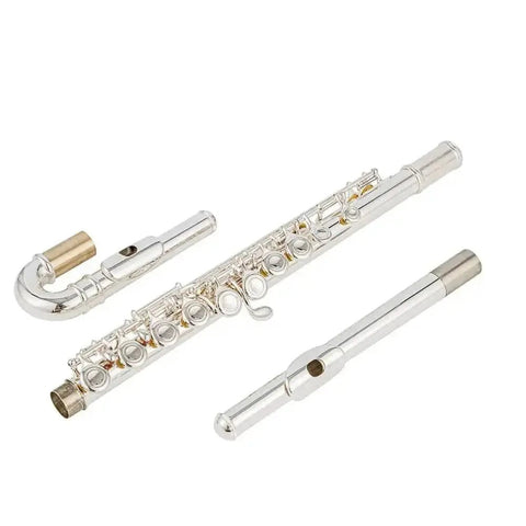 16 - Key Silver Plated Closed Hole Flute - Beginner - Friendly Premium Grade Instrument - Aurosus Instrument16 - Key Silver Plated Closed Hole Flute - Beginner - Friendly Premium Grade Instrument