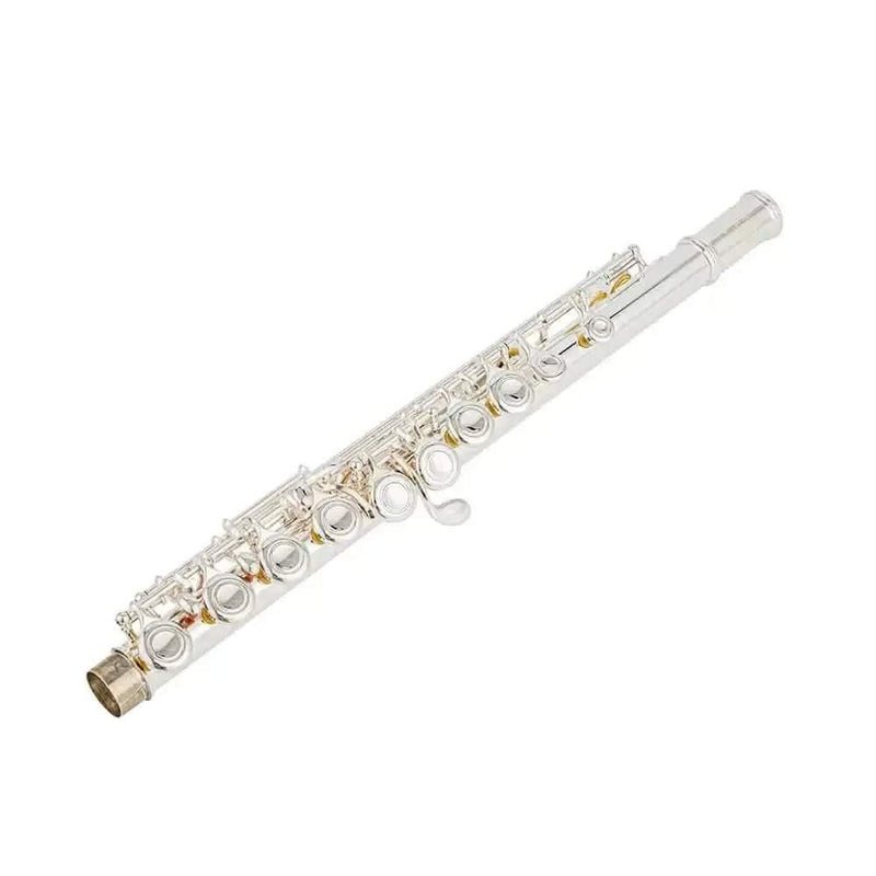 16-Key Silver Plated Closed Hole Flute - Beginner-Friendly Premium Grade Instrument - premium flute for student orchestra and band