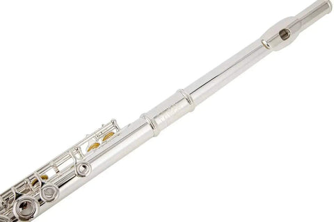 16-Key Silver Plated Closed Hole Flute - Beginner-Friendly Premium Grade Instrument - premium flute for student orchestra and band