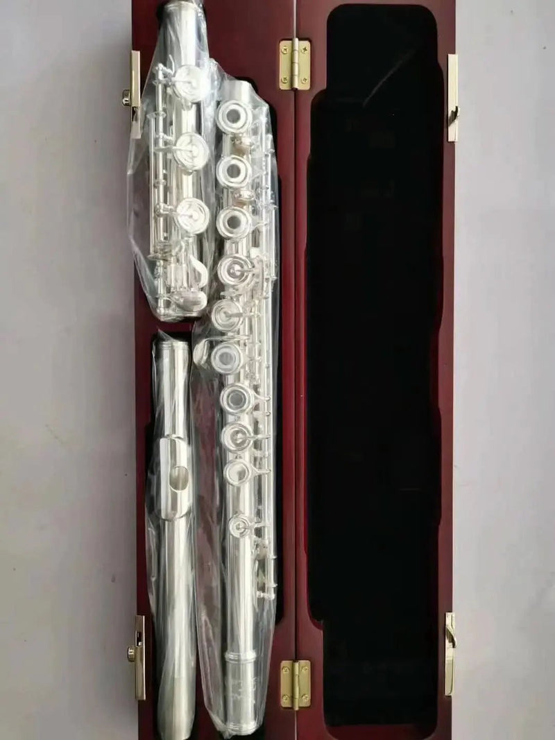 17-Key Open-Hole Flute, 925 Silver with C/E Keys, B Foot - premium flute for student orchestra and band