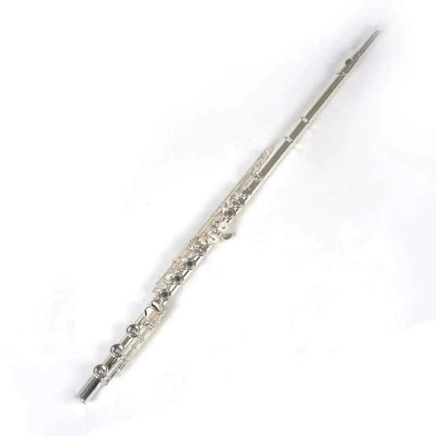 17-Key Open-Hole Flute, 925 Silver with C/E Keys, B Foot - premium flute for student orchestra and band