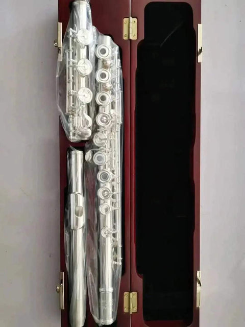 17-Key Open-Hole Flute, 925 Silver with C/E Keys, B Foot - premium flute for student orchestra and band