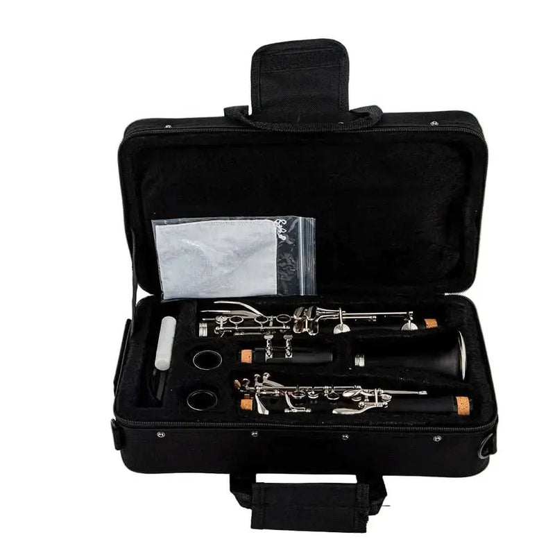 AUROSUS Bb Student Clarinet – ABS Body, 17 Nickel-Plated Keys, Beginner Clarinet Set with Case & Mouthpiece - professional clarinet for music students and performers