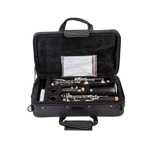 AUROSUS Bb student clarinet – ABS Body, 18 Nickel-Plated Keys, Beginner Clarinet Set with Case & Mouthpiece - professional clarinet for music students and performers