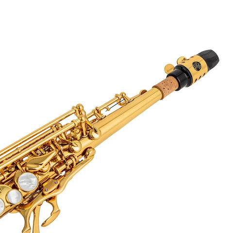 AUROSUS S-818L Straight Bb Soprano Saxophone – One-Piece Brass Body for Students - alto/tenor saxophone for jazz band and student musicians