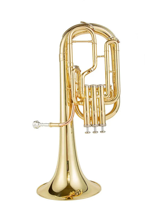 AUROSUS Alto Horn with 3 Piston Valves for Students, Gold Lacquer Finish and Yellow Brass Bell7