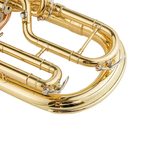 AUROSUS Alto Horn with 3 Piston Valves for Students, Gold Lacquer Finish and Yellow Brass Bell8