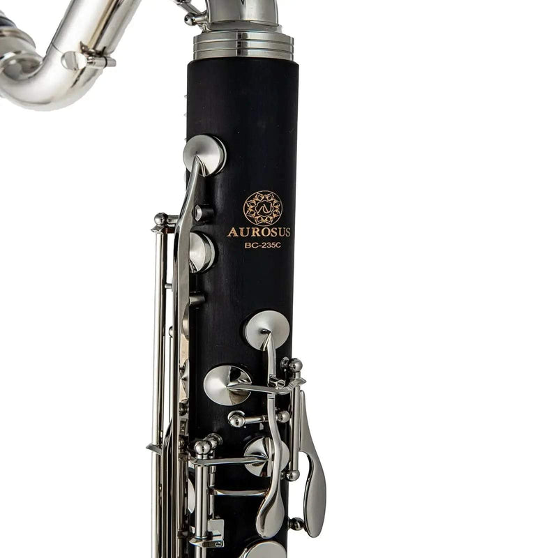AUROSUS Bb Student Bass Clarinet – ABS Body Low Pitch Clarinet for Beginners and Students - professional clarinet for music students and performers