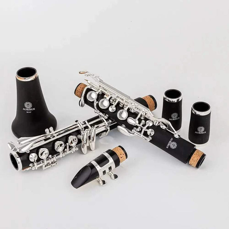 AUROSUS DC-S7 Bb Student Clarinet – ABS Body, Silver-Plated Keys, Complete Beginner Clarinet Set for School Band - professional clarinet for music students and performers