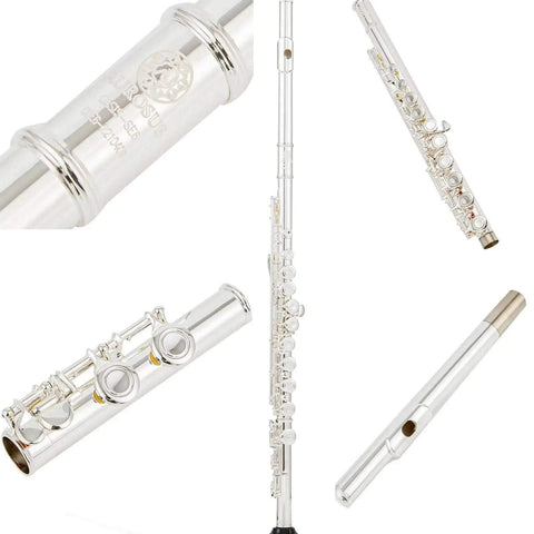 AUROSUS OASIS-SE6 Student Closed-Hole Flute with Offset G, C-Foot, Nickel Silver, Y-Arms - premium flute for student orchestra and band