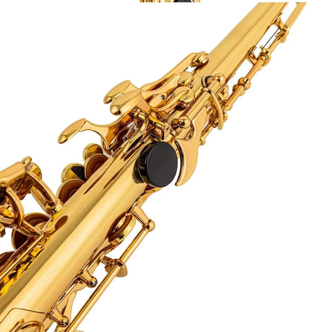 AUROSUS S-818L Straight Bb Soprano Saxophone – One-Piece Brass Body for Students - alto/tenor saxophone for jazz band and student musicians