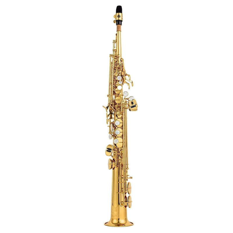 AUROSUS S-818L Straight Bb Soprano Saxophone – One-Piece Brass Body for Students - alto/tenor saxophone for jazz band and student musicians