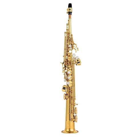 AUROSUS S-818L Straight Bb Soprano Saxophone – One-Piece Brass Body for Students - alto/tenor saxophone for jazz band and student musicians