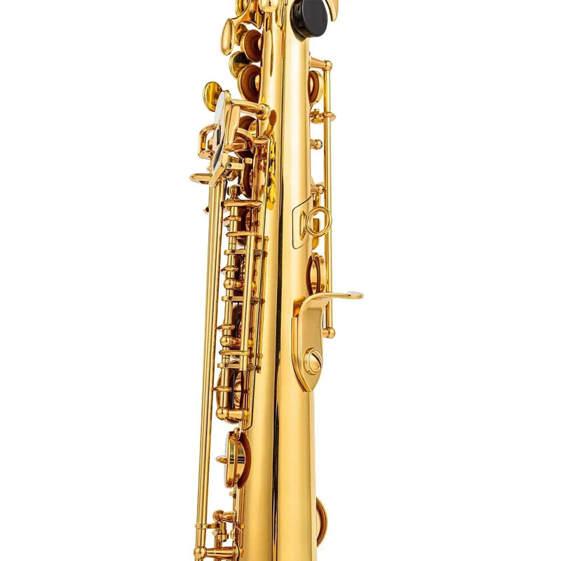AUROSUS S-818L Straight Bb Soprano Saxophone – One-Piece Brass Body for Students - alto/tenor saxophone for jazz band and student musicians