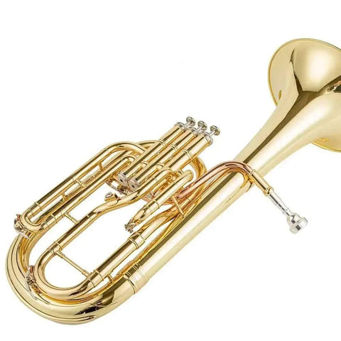 AUROSUS Student Alto Horn - 3 Piston Valves, Gold Lacquer, Yellow Brass Bell - musical instrument for students and music education