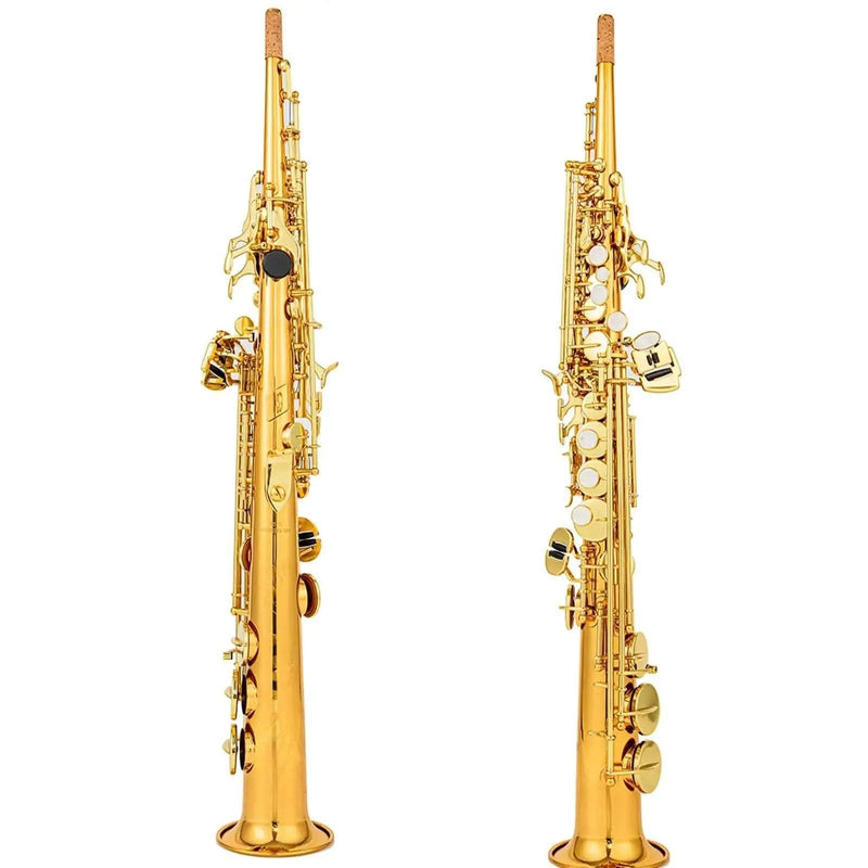 AUROSUS ZY S901 Brass Soprano Saxophone – One-Piece Body & Neck Design - alto/tenor saxophone for jazz band and student musicians