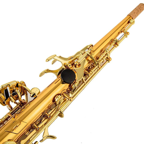 AUROSUS ZY S901 Brass Soprano Saxophone – One-Piece Body & Neck Design - alto/tenor saxophone for jazz band and student musicians