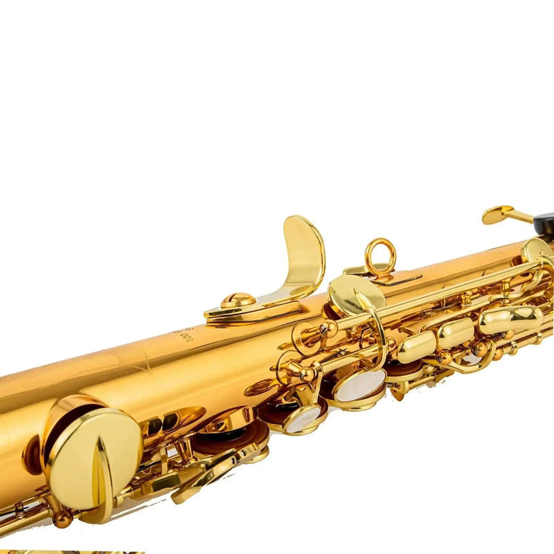 AUROSUS ZY S901 Brass Soprano Saxophone – One-Piece Body & Neck Design - alto/tenor saxophone for jazz band and student musicians