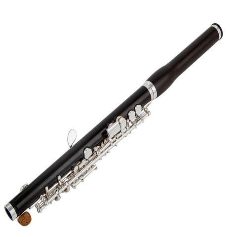 African Blackwood Flute Headjoint with Wave Design, Split E Mechanism, and Professional Craftsmanship