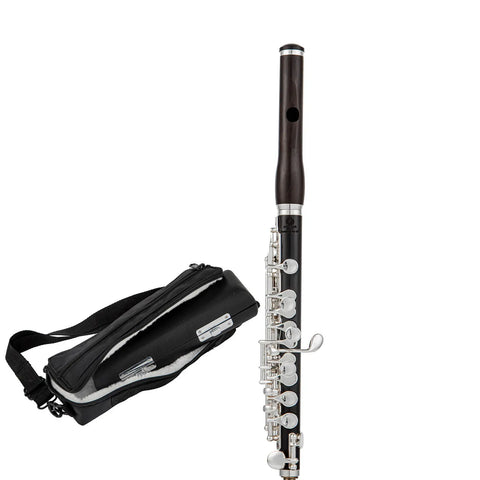 African Blackwood Flute Headjoint with Wave Design, Split E Mechanism, and Professional Craftsmanship