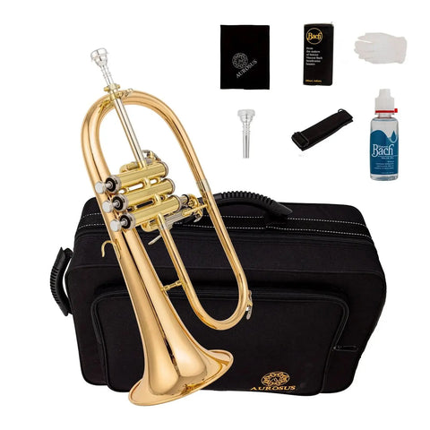 Aurosus Bb Yellow Brass YFH-8310Z Flugelhorn - musical instrument for students and music education