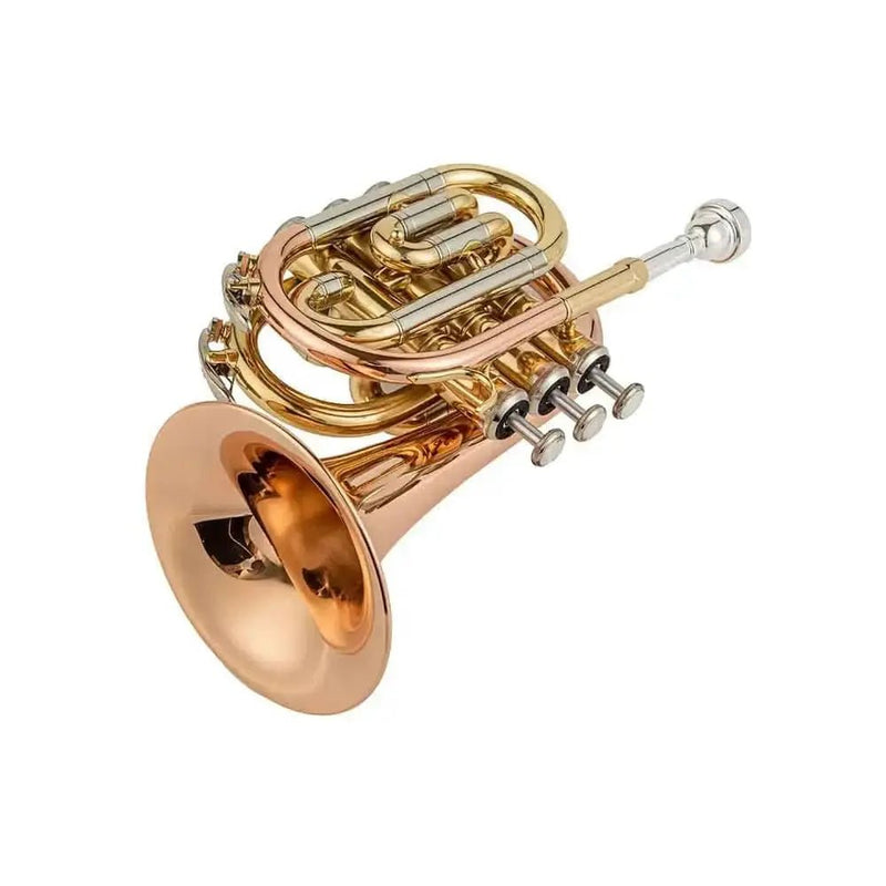 Aurosus TR 5 Bb Pocket Trumpet - Brass, Clear Lacquer Finish, Compact Design - high quality trumpet for student and professional musicians