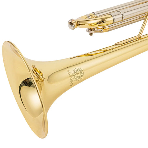 Aurosus TR-8333 Student Bb Trumpet for Beginners Yellow Brass Bell Clear Lacquer Finish - Aurosus Instrument