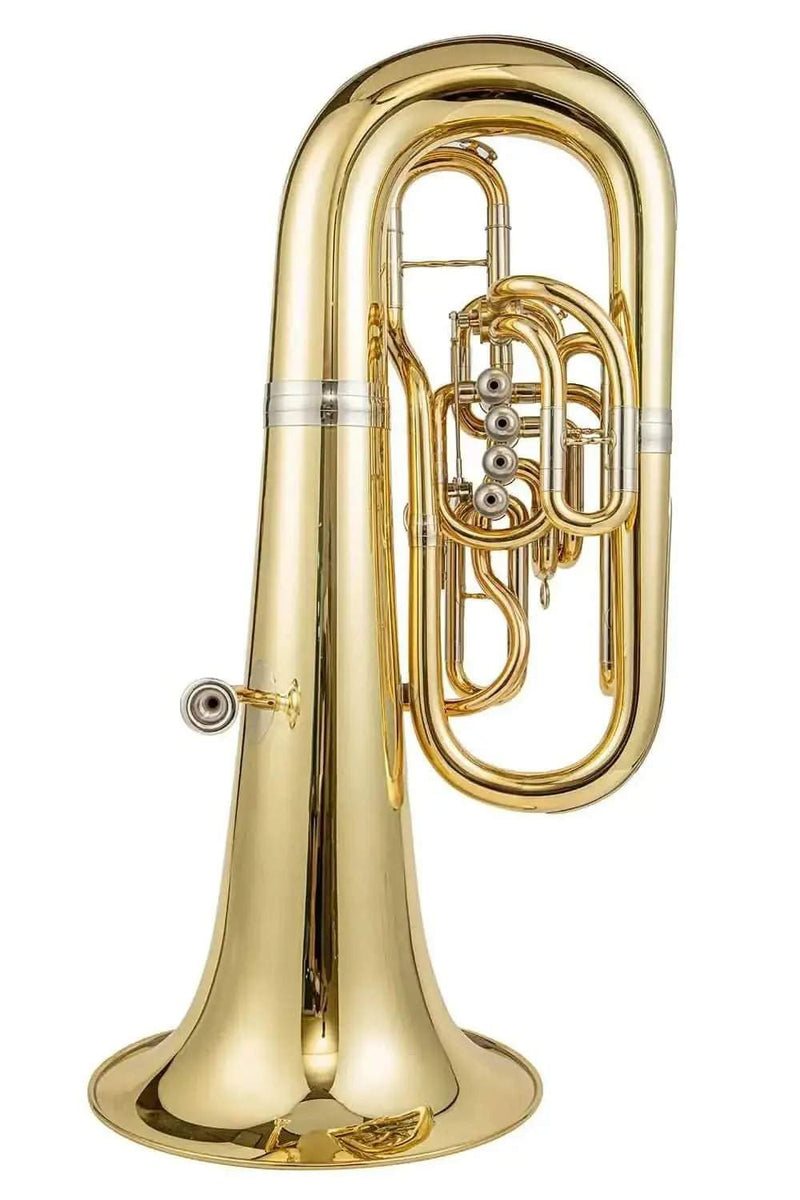 Aurosus C Tuba – Golden Brass Bell, 4+1 Piston Student & Professional Instrument - tuba for marching band and student musicians