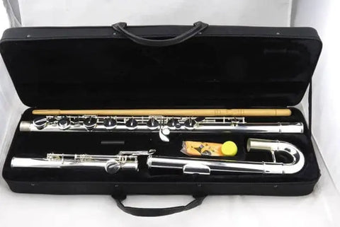Bass flute VBF-A600 C tune white brass body flute ensemble bass instrument JP