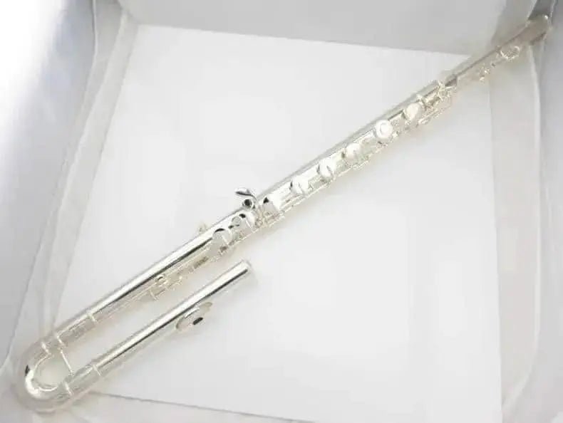 Bass Flute VBF-A600 C-Tune White Brass Ensemble Instrument - premium flute for student orchestra and band