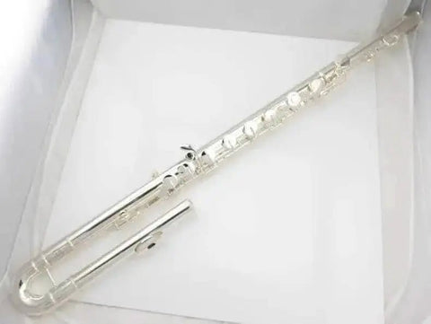 Bass Flute VBF-A600 C-Tune White Brass Ensemble Instrument - premium flute for student orchestra and band