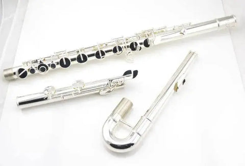 Bass flute VBF-A600 C tune white brass body flute ensemble bass instrument JP
