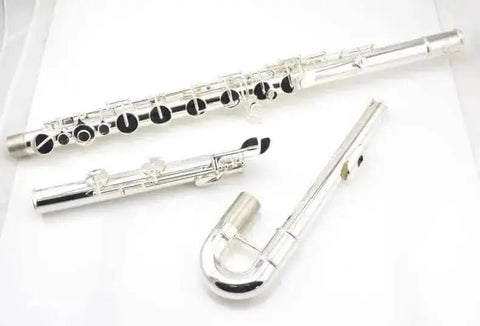 Bass Flute VBF-A600 C-Tune White Brass Ensemble Instrument - premium flute for student orchestra and band
