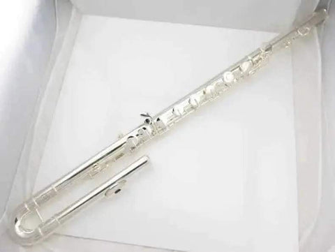 Bass Flute VBF-A600 C-Tune White Brass Ensemble Instrument - premium flute for student orchestra and band