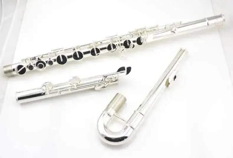 Bass Flute VBF-A600 C-Tune White Brass Ensemble Instrument - premium flute for student orchestra and band