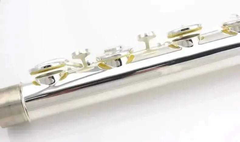 Bass Flute VBF-A600 C-Tune White Brass Ensemble Instrument - premium flute for student orchestra and band