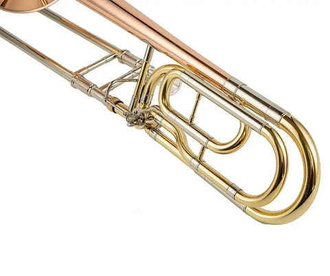 Bb/F Tenor Trombone Clear Lacquer Finish - JP - slide trombone for brass band and student musicians