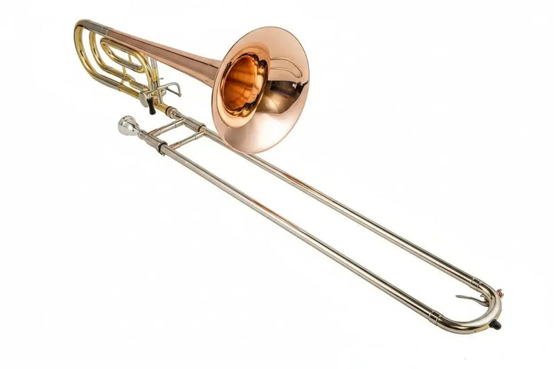 Bb/F Tenor Trombone Clear Lacquer Finish - JP - slide trombone for brass band and student musicians