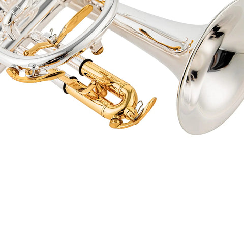 AUROSUS brass trigger cornet with gold lacquer buttons and nickel inner slides