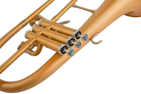 Bb Trigger Flugelhorn Gold Brass Bell Clear Lacquer - musical instrument for students and music education