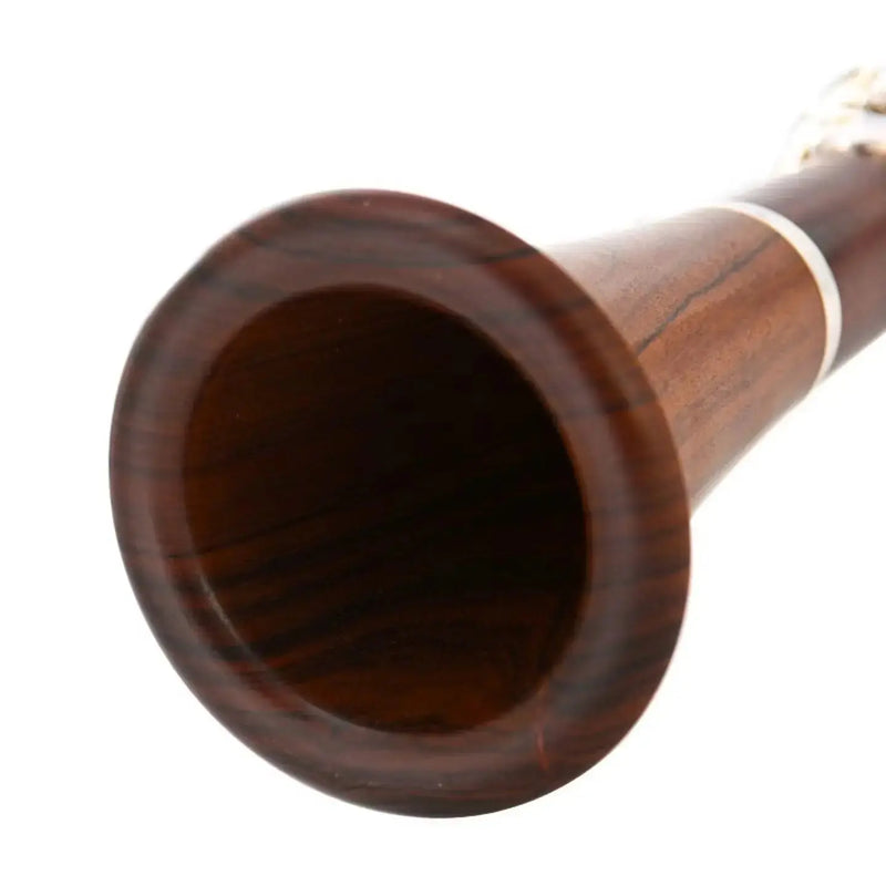Bb Wooden Clarinet Instrument – Rosewood/Ebony Body with Silver-Plated Keys for Beginner - professional clarinet for music students and performers
