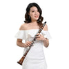Bb Wooden Clarinet Instrument – Rosewood/Ebony Body with Silver-Plated Keys for Beginner - professional clarinet for music students and performers