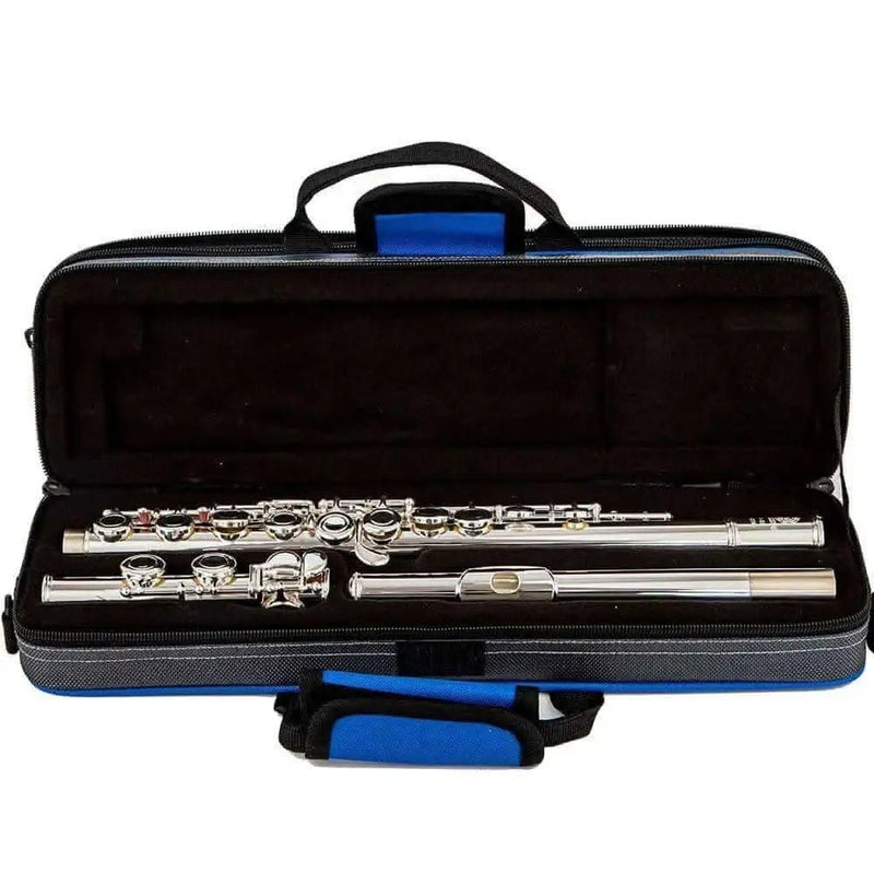 Beginner 16-Key Nickel Silver Flute with Closed Holes and Offset G E Mechanism - premium flute for student orchestra and band