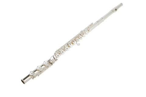 Beginner's Cupronickel C Key Flute - Silver-Plated, 17 Keys, Open Hole - premium flute for student orchestra and band