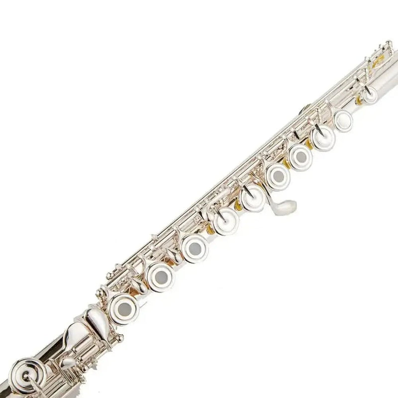 Beginner's Cupronickel C Key Flute - Silver-Plated, 17 Keys, Open Hole - premium flute for student orchestra and band