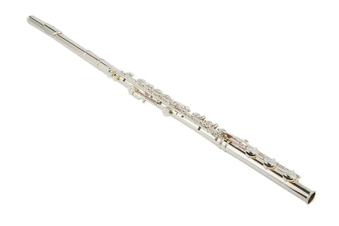 Beginner's Cupronickel C Key Flute - Silver-Plated, 17 Keys, Open Hole - premium flute for student orchestra and band