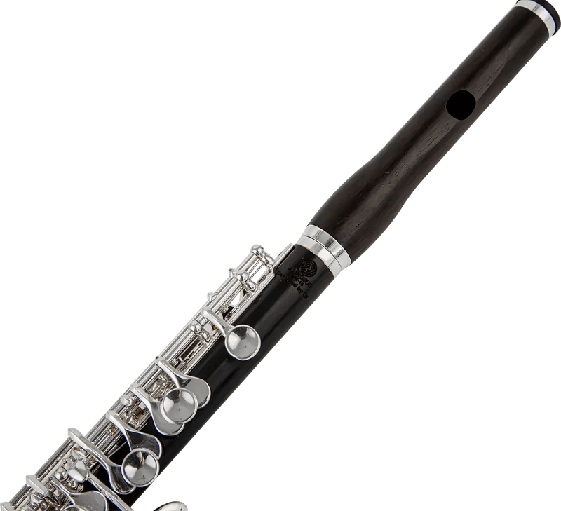 Concert-Grade Ebony Piccolo - Dark Wood Flute Silver Keys & Folk Design Includes Care Kit - premium flute for student orchestra and band