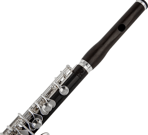 Concert-Grade Ebony Piccolo - Dark Wood Flute Silver Keys & Folk Design Includes Care Kit - premium flute for student orchestra and band