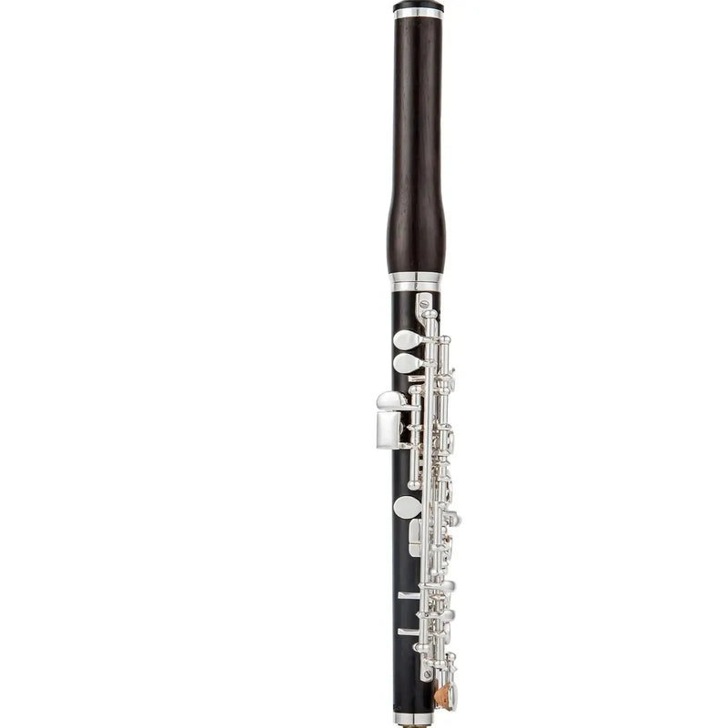 Concert-Grade Ebony Piccolo - Dark Wood Flute Silver Keys & Folk Design Includes Care Kit - premium flute for student orchestra and band
